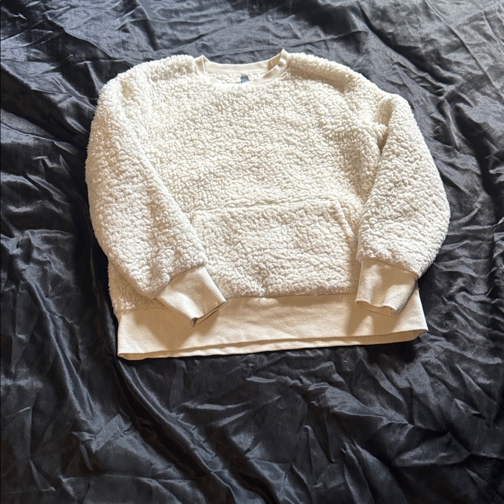 White Fleece Pullover - Picture 1 of 3